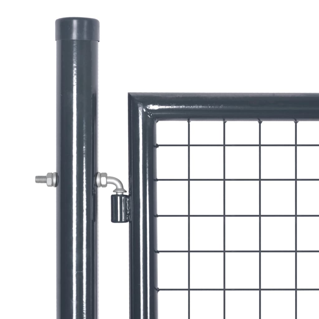 Tuinpoort – Tuinafscheiding – Tuinhuisdeur – Staaldraaipoort – Antraciet – Gegalvaniseerd Staal – Weerbestendig – Veilig Afsluitbaar