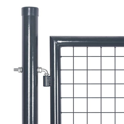 Tuinpoort – Tuinafscheiding – Tuinhuisdeur – Staaldraaipoort – Antraciet – Gegalvaniseerd Staal – Weerbestendig – Veilig Afsluitbaar