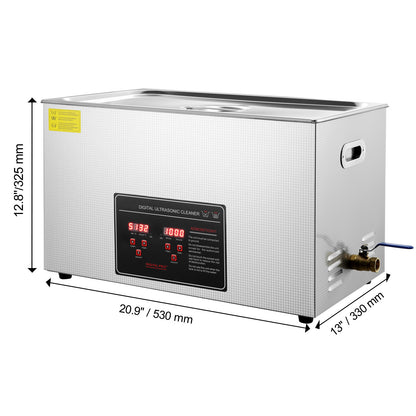 Ultrasoonreiniger – Ultrasoon apparaat – Reiniger – Sieradenreiniger – RVS reiniger – 30 Liter RVS Tank – Verwarming tot 65°C – Digitaal Timerpaneel