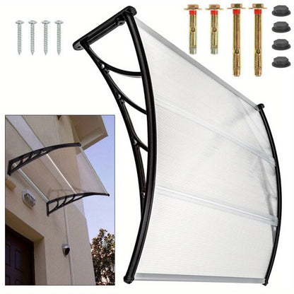 Deurkap – Deuroverkapping – Voordeur Overkapping – Balkonkap – Regendak – Transparant Polycarbonaat – Weerbestendig & Brandvertragend – 150 cm Breedte