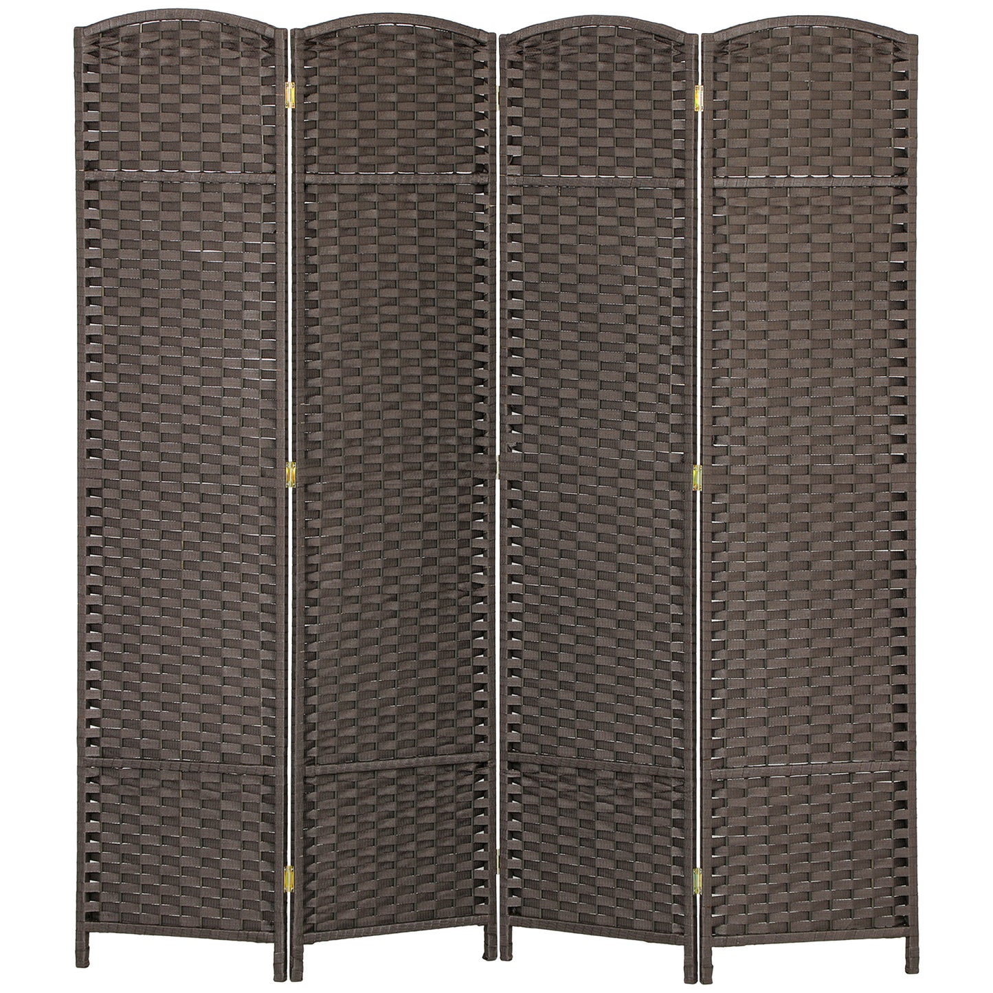 Kamerscherm – Room Divider – Scheidingswand – Privacy Scherm – Ruimteverdelers – Bruin – Vierdelig – Opvouwbaar – Lichtgewicht – Hoogte 150 cm