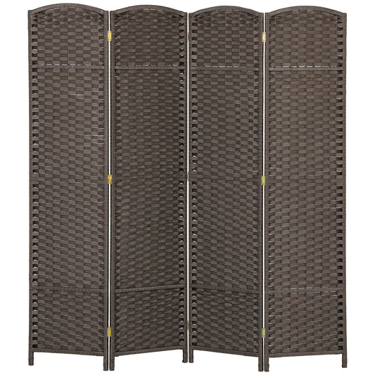 Kamerscherm – Room Divider – Scheidingswand – Privacy Scherm – Ruimteverdelers – Bruin – Vierdelig – Opvouwbaar – Lichtgewicht – Hoogte 150 cm