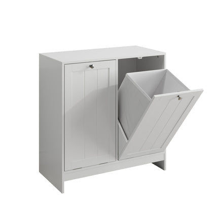 White Metal Storage Cabinet with Tilting Mechanism & Detachable Laundry Basket - Freestanding Entryway Shelf Unit Suitable for, Bedroom, Apartment - Easy Assembly, Space-Saving Modern Furniture (3.2 Cu Ft Closed Storage)