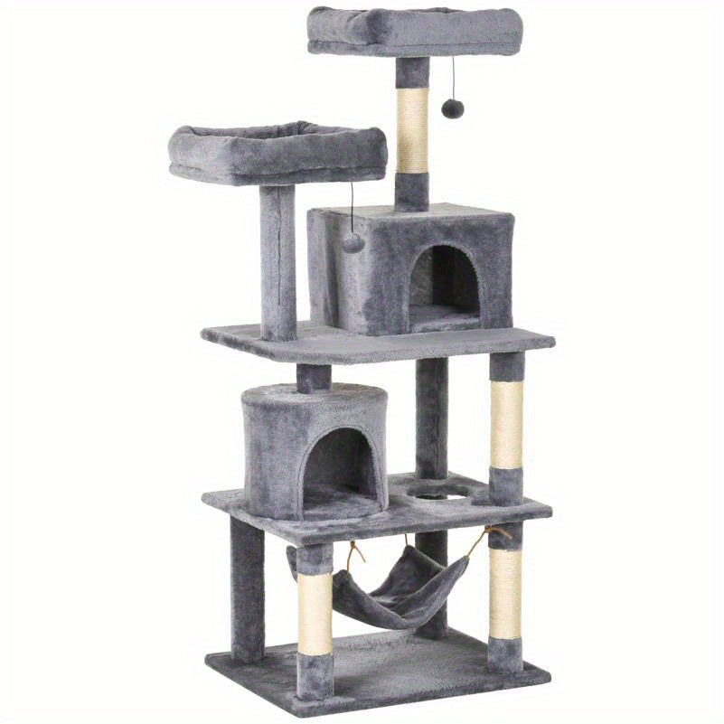 Krabpaal – Kattenboom – Kattenhuis – Krabmeubel – Kattentoren – Multi-Level Met Sisal Krabpalen – 60x50x145 cm Stevig Kattenmeubel Voor Binnen