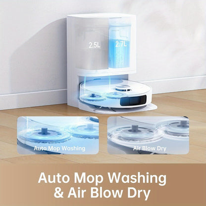 Robotstofzuiger – Robotstofzuiger Met Dweilfunctie – Robotstofzuiger Met Moppen – Automatische Stofzuiger – Slimme Cleaner – 4000 Pa Zuigkracht – Ultrasone Tapijtherkenning