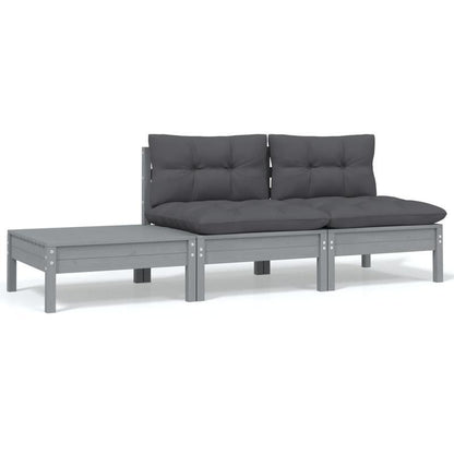 Tuinmeubelset – Buitenmeubelen – Tuinstoelen – Terrasmeubels – Balkonset – Grijs – Duurzaam Weerbestendig Materiaal – Compact En Comfortabel Ontwerp