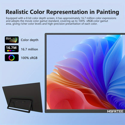 Draagbare Monitor – Portable Scherm – Second Screen – Extra Display – USB Monitor – 18,5 Inch – 100Hz Verversing – 100% sRGB Kleuren