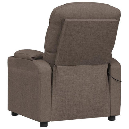 Relaxfauteuil – Fauteuil – Loungestoel – Relaxstoel – Zetel – Taupe – Handmatig Verstelbare Rugleuning – Hoogwaardig MDF Houten Frame
