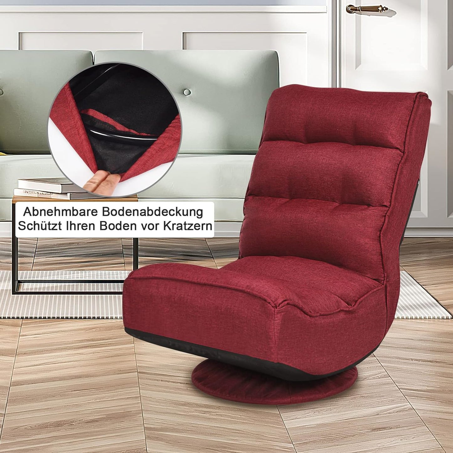 Vloerstoel – Zitzak – Gamingstoel – Loungestoel – Relaxstoel – 360° Draaibaar – 5 Verstelbare Rugleuningen