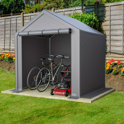 Fietsenberging – Fietsenhok – Fietsenstalling – Tuinschuur – Berging – Donkergrijs – Compact 190x170x200 cm – Weerbestendig Doek
