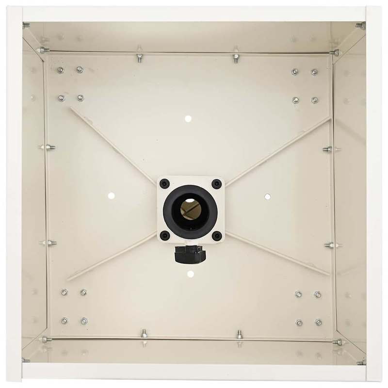 Parasolvoet – Parasolhouder – Parasolstandaard – Parasolbasis – Parasolvoet met Plantenbak – Wit – Staal – 45x45x45 cm – 360° Verstelbaar – Weerbestendig en Stevig