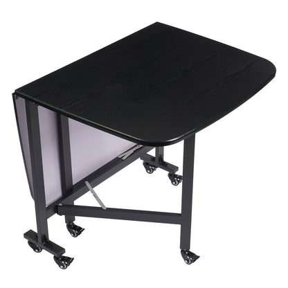 Vouwtafel – Inklapbare Tafel – Opvouwbare Tafel – Klaptafel – Tuintafel – Zwart – 120x80x75 cm – Stabiel Stalen Frame