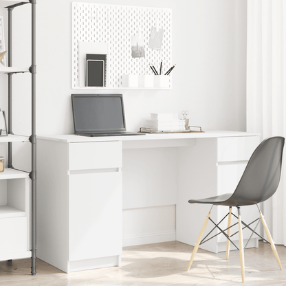 Bureau – Computertafel – Bureautafel – Werkplek – Kantoormeubel – Wit – 140x49x76 cm – Geperst Hout