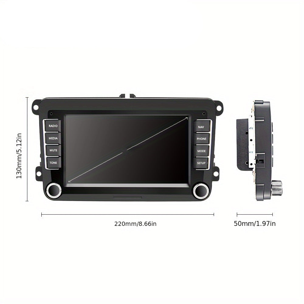 Android Autoradio – Multimedia Systeem – Dubbele DIN Radio – Touchscreen Radio – GPS Navigatie – 7 Inch Capacitive Scherm – Achteruitrijcamera & Microfoon – Wifi, CarPlay & Android Auto