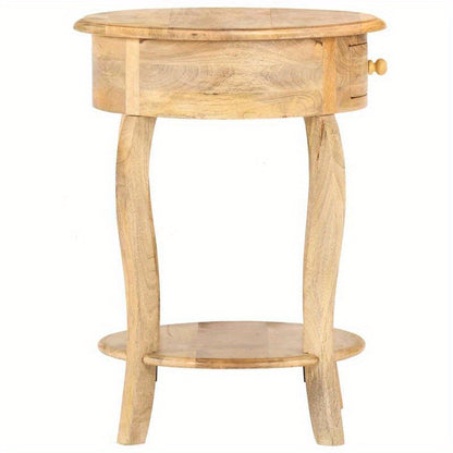 Bijzettafel – Bijzettafeltje – Nachtkastje – Salontafel – Banktafel – Massief Mangohout – Compact 37x37x61 cm