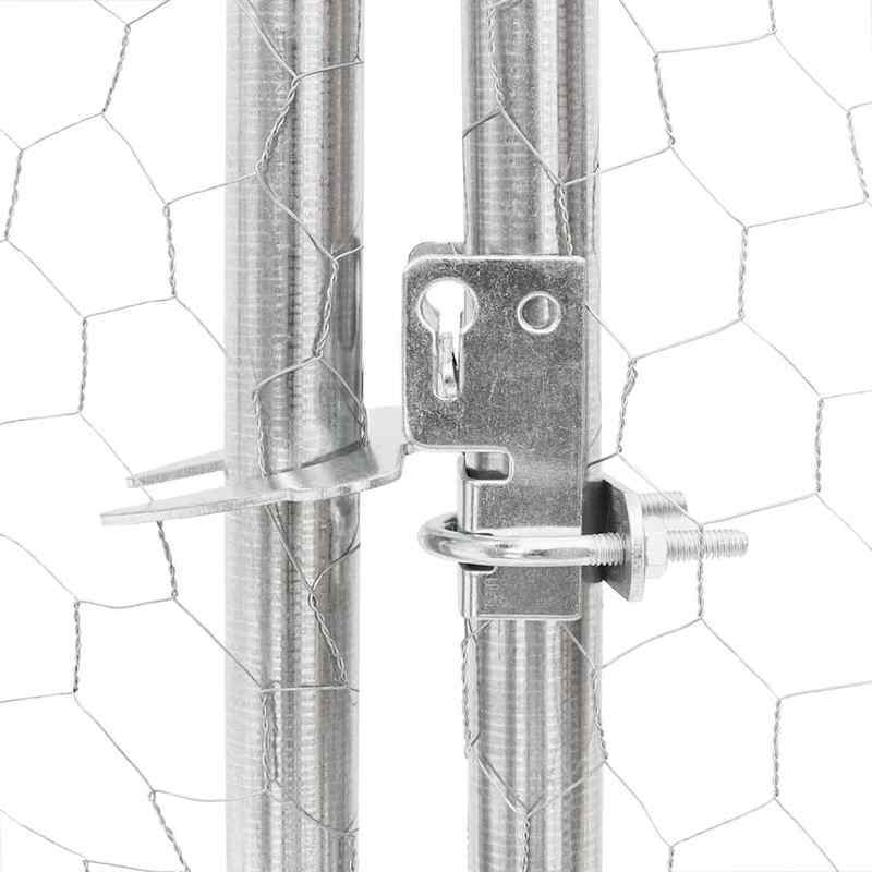 Hondenhok – Hondenhuis – Hondenkennel – Hondenhuisje – Hondenbench – Verzinkt Staal – Ruime 2x4x1m Deur