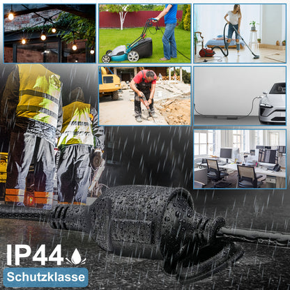 Verlengsnoer – Verlengkabel – Verlengsnoer Eurostekker – Stroomkabel – Kabel verlengstuk – 30 meter – Hoogwaardige PVC kwaliteit