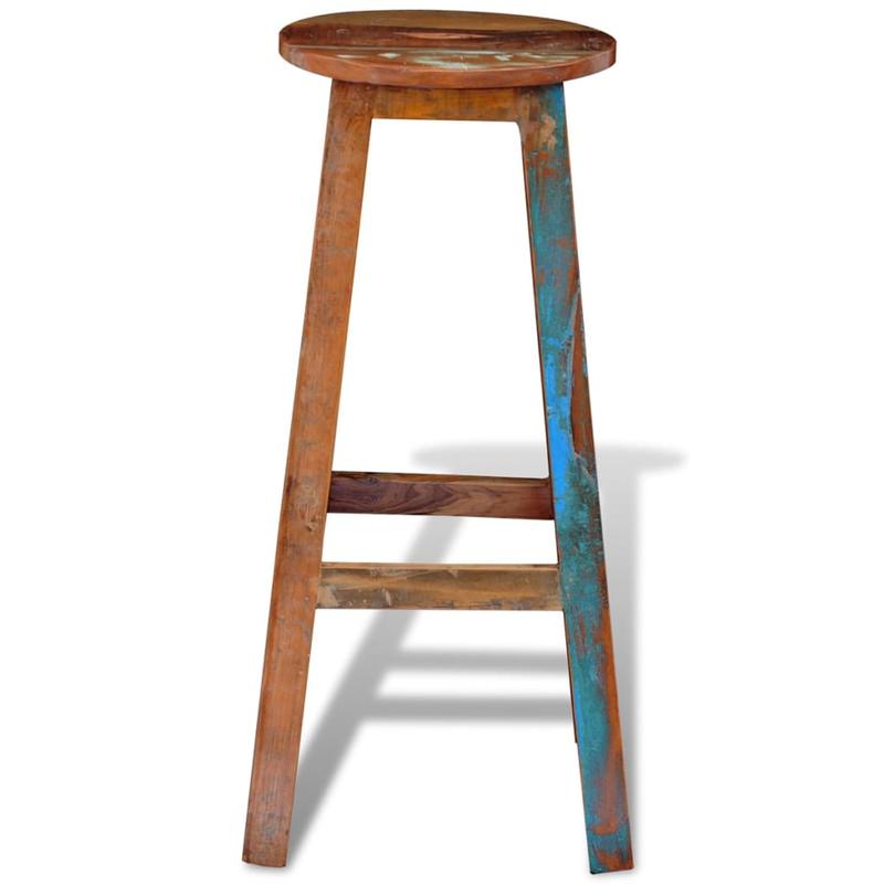 Solid Bar Stool - Massive Thick Square Leg & Wide Base, Heavy-Duty Modern Counter Stool with Backrest-like, Easy Assembly, Bar, for Cave - Wood Grain (No, Sturdy Four-Legged Design)