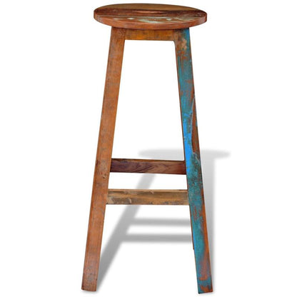 Solid Bar Stool - Massive Thick Square Leg & Wide Base, Heavy-Duty Modern Counter Stool with Backrest-like, Easy Assembly, Bar, for Cave - Wood Grain (No, Sturdy Four-Legged Design)