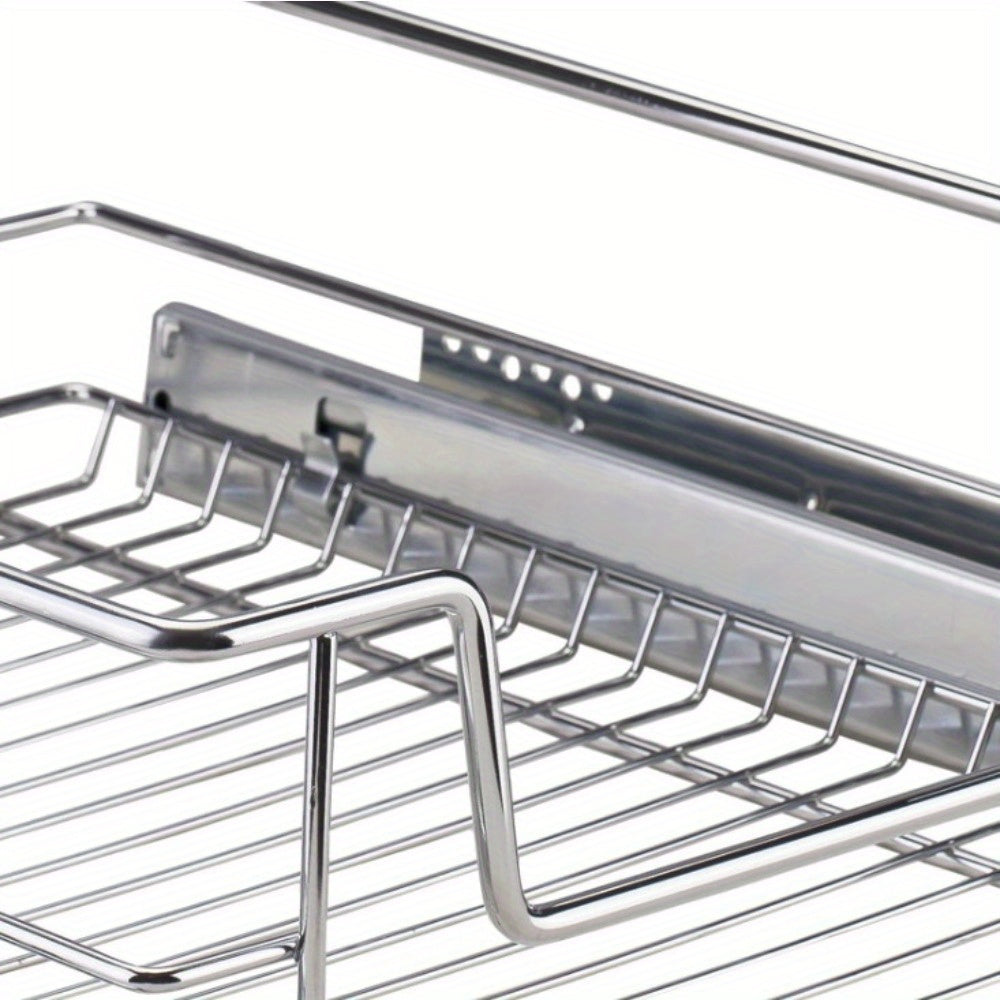 Ladeverdelersysteem – Lade Organizer – Uittrekbare Lade – Kast Organizer – Opbergmand – Verstelbare Hoogte 39/49 cm – Stevig Metaal Met Wit Coating