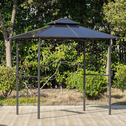Barbecue Shelter – Tuinoverkapping – BBQ Paviljoen – Grill Schuur – Buitenkeuken Overkapping – Aluminium Constructie – Dubbel Polycarbonaat Dak – Zwart