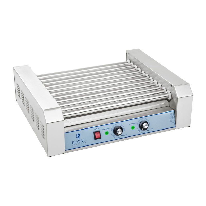 Roller Grill with a Cover, Roller Grill Heater for Steamers, 11 Rollers