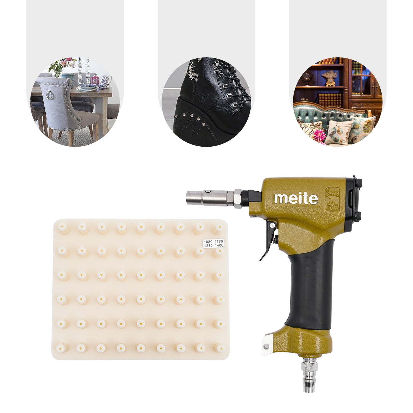 Pneumatische Nietmachine – Nietpistool – Tackergun – Klusapparaat – Meubelmaker Gereedschap – Aluminiumlegering – Hoog Nietcapaciteit 54 Nieten – Lichtgewicht Compact Design
