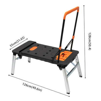 Werkbank – Werktafel – Zagenbok – Opvouwbare Werkbank – Transportkar – Verstelbare Werkhoogte – Draagvermogen Tot 250 kg