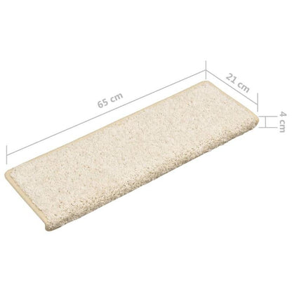 Trapmatten – Trapbekleding – Antislip Matten – Traplopers – Wit – 15 Stuks – 65x21x4 cm – Veilig & Comfortabel
