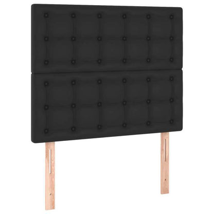 Bed Frame – Bed Frame Met Hoofdeinde – Eenpersoonsbed – Stalen Bedframe – Slaapbank Frame – Zwart – Stevig Ontwerp – 90x200 Cm Groot