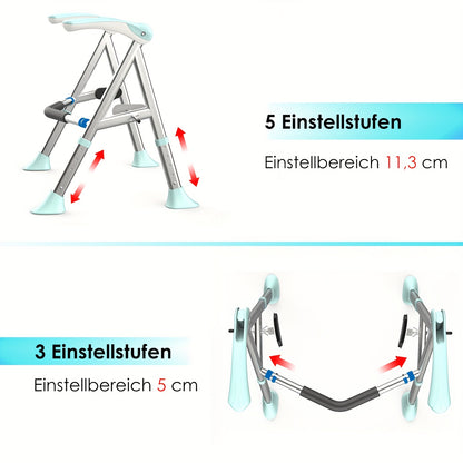 Toiletverhoger – WC Verhoger – Toiletbril Verhoger – WC Bril Verhoger – Badkamersteun – Verstelbare Hoogte – Stevig Aluminium Frame – Antislip Voetjes