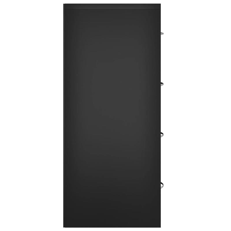 Dressoir – Kast – Ladekast – Opbergmeubel – Sideboard – Zwart – Compact Formaat 60x30,5x71 cm – Duurzaam Hout en Kunststof