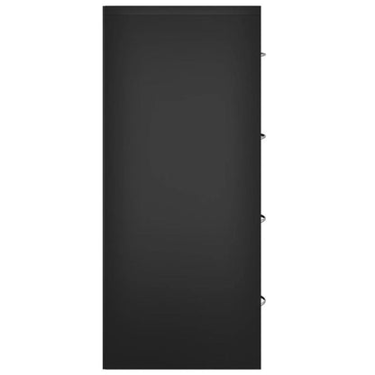 Dressoir – Kast – Ladekast – Opbergmeubel – Sideboard – Zwart – Compact Formaat 60x30,5x71 cm – Duurzaam Hout en Kunststof