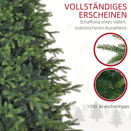Kunstkerstboom – Nepkerstboom – Kerstboom Kunst – Kunstkerstboom Groene Dennen – Kunstboom 180 cm – 1700 Dichte Takken – Stevige Metalen Voet – Eenvoudige Montage – Binnen en Buiten Geschikt