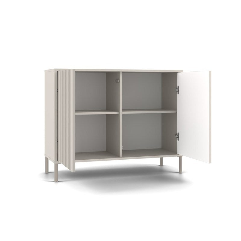2-deurs kast – opbergkast – linnenkast – dressoir – meubel – smal design – TIP ON systeem – cashmere lamellen