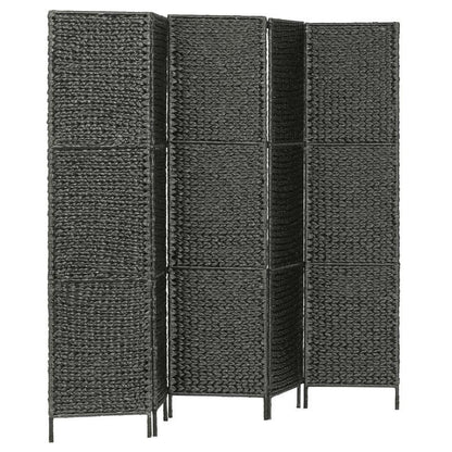 Kamerscherm – Roomdivider – Scheidingswand – Privacy Scherm – Vouwdeurscherm – 5 Panelen Mat Zwart – 193x160 cm – Lichtgewicht Kunststof