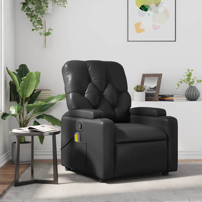 Verstelbare Relaxstoel – Fauteuil – Relaxfauteuil – Zitstoel – Kunstleer – Verstelbare Rugleuning Tot 135 Graden – Bekerhouders & Zijzak