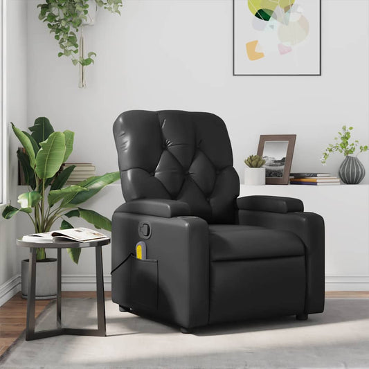 Verstelbare Relaxstoel – Fauteuil – Relaxfauteuil – Zitstoel – Kunstleer – Verstelbare Rugleuning Tot 135 Graden – Bekerhouders & Zijzak