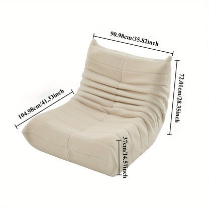 Chaise Longue – Loungestoel – Ligstoel – Loungebank – Relaxfauteuil – Ergonomisch – Fluweel Chenille – Met Rugleuning En Voetenbank – Scandinavisch Design