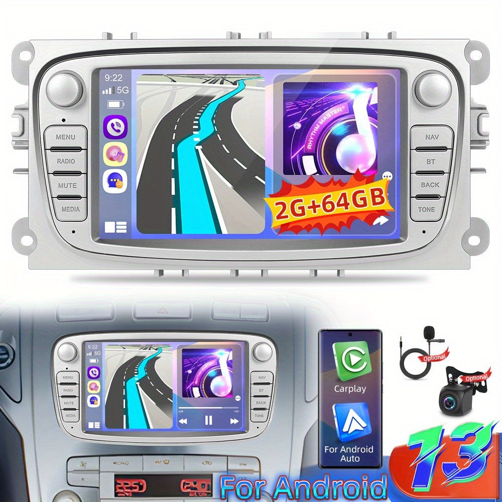 Android Autoradio – Multimedia Unit – Car Stereo – Navigatiesysteem – Touchscreen – 7 Inch Display – Android 13 Systeem – Wireless CarPlay & Android Auto