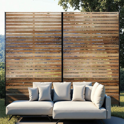 1pc Durable Outdoor Privacy Screen Panel | Galvanized Steel Sheet for Enhanced Privacy and Weather Resistance, Hard Type by HUFY