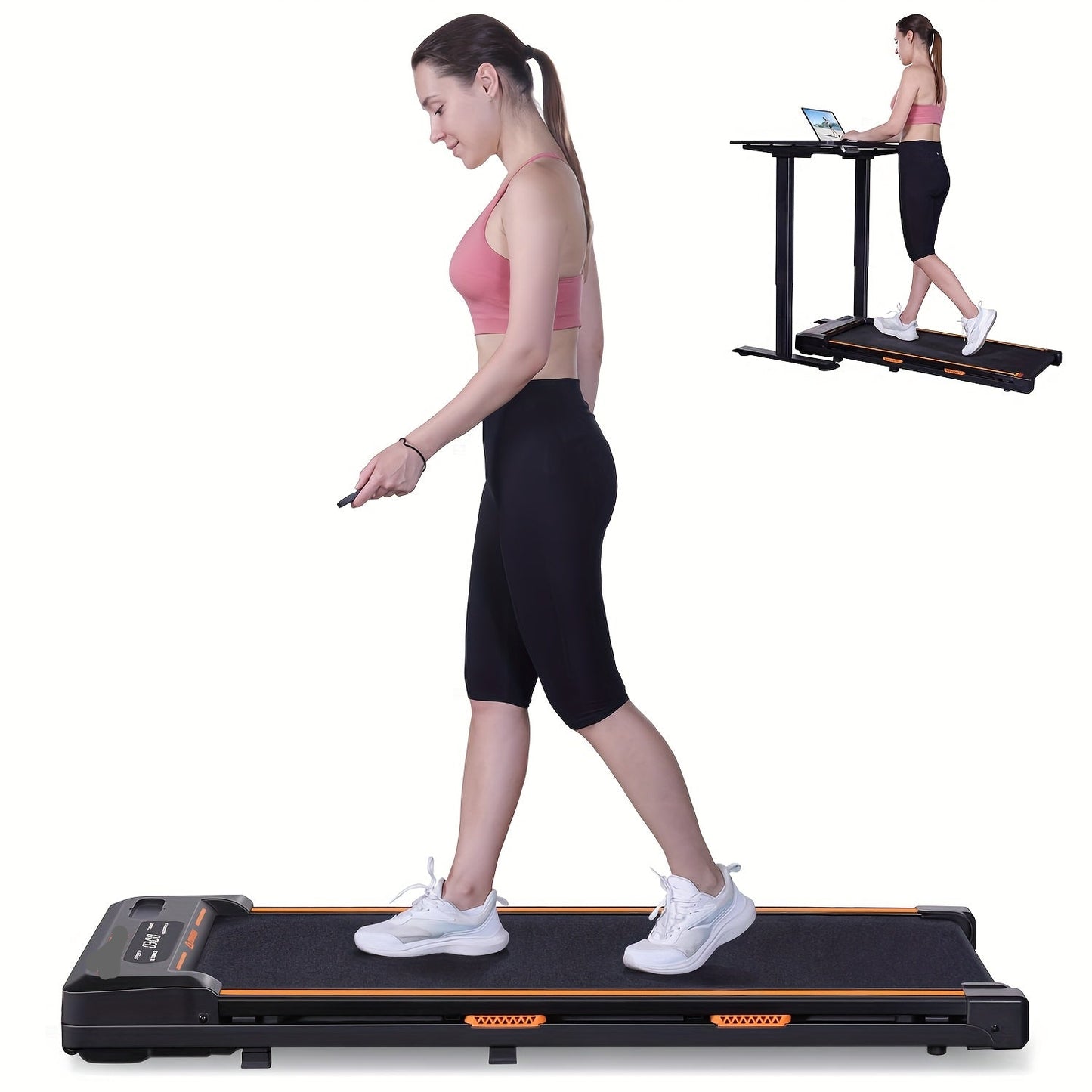 Loopband – Compact Loopband – Thuisloopband – Bureau Loopband – Geruisloos – Lichtgewicht – Maximaal 120 Kg - Zwart