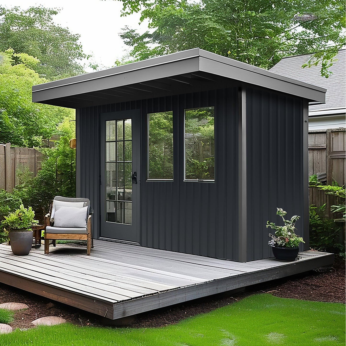 Trapezium Dakpanelen – Dakbedekking – Geprofileerde Platen – Carport Dak – Tuinhuis Dak – Gegalvaniseerd Staal – 24 Stuks Antraciet – Weerbestendig En Roestvrij – 7 M² Dekking