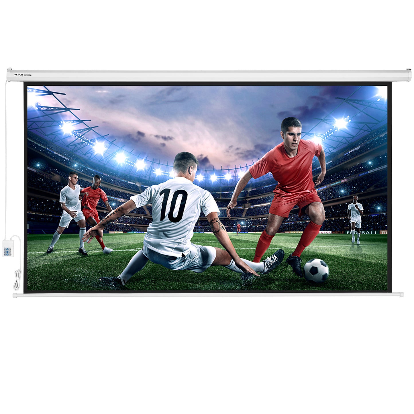 Elektrisch Projectiescherm – Motorisch Projectiescherm – Projectiescherm 100 Inch – Elektrisch Beeldscherm – Automatisch Scherm – 16:9 Formaat – Hoogreflecterend PVC – Afstandsbediening