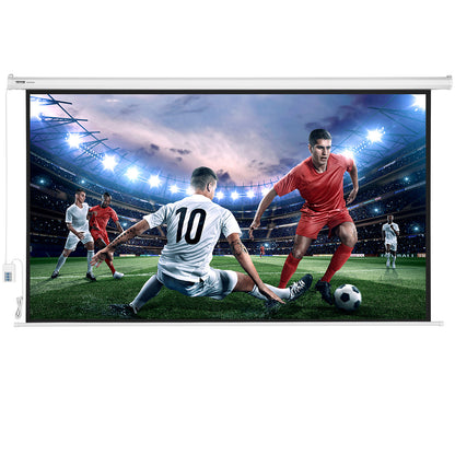 Elektrisch Projectiescherm – Motorisch Projectiescherm – Projectiescherm 100 Inch – Elektrisch Beeldscherm – Automatisch Scherm – 16:9 Formaat – Hoogreflecterend PVC – Afstandsbediening