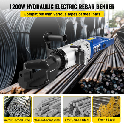 Elektrische Wapeningbuiger – Hydraulische Staalbuiger – Betonstaal Buigmachine – Staalbuiger Elektrisch – Wapeningbuigmachine – 1500W Krachtige Motor – 12-22 mm Diameter