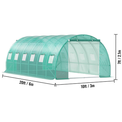 Tunnelkas – Kweekkas – Serre – Groentekas – Plantentunnel – Stevig Gegalvaniseerd Stalen Frame – Waterdichte UV-bestendige PE Folie