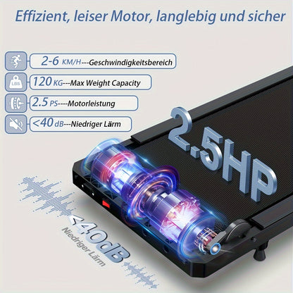 Loopband – Wandelband – Hardloopband – Walking Pad – Treadmill – Compact Inklapbaar Design – Krachtige 2,5 PK Motor & Instelbare Helling