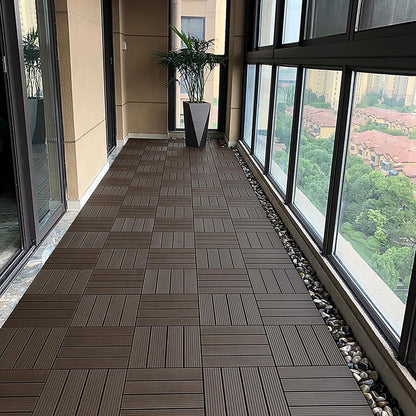 Terrastegels – Kliktegels – Balkonvloer – Patio Tegels – Buitenvloer – Lichtbruin – Duurzaam Vinyl – Eenvoudige Installatie
