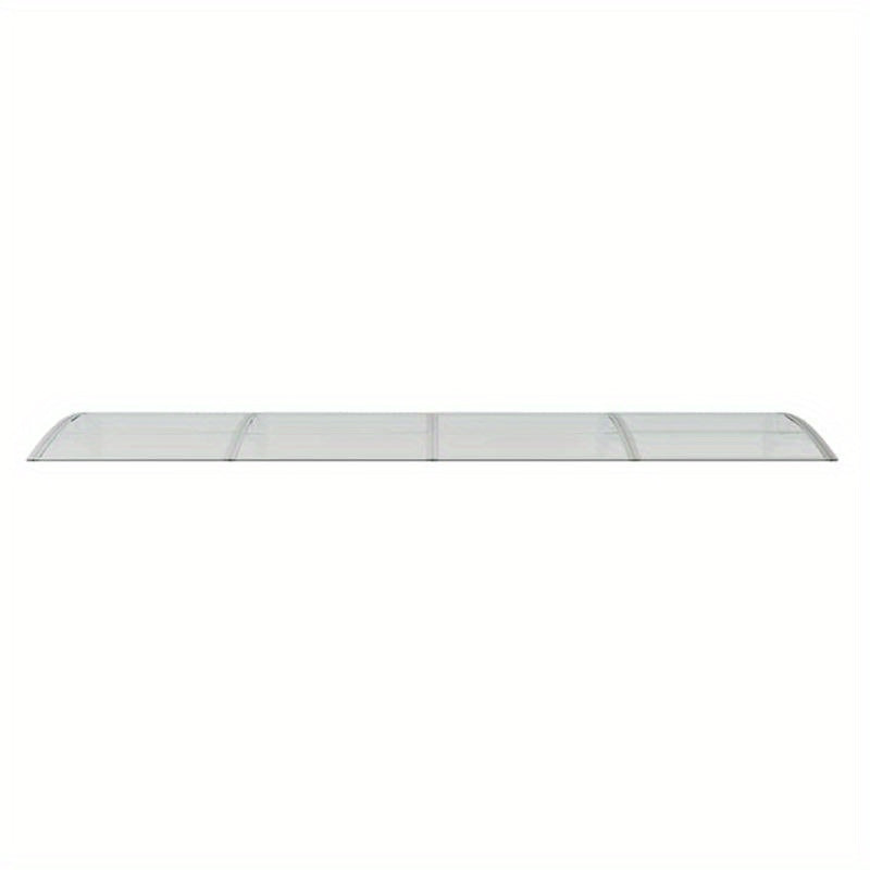 Deurkapje – Deurafdak – Deuroverkapping – Regendoek – Afdakje – Grijs Transparant – Duurzaam Polycarbonaat – 350x75 cm – Weerbestendig en Lichtdoorlatend